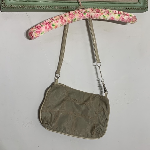 Iceberg ice jeans Vintage Y2K all over branding cloth shoulder bag sand - Picture 8 of 11